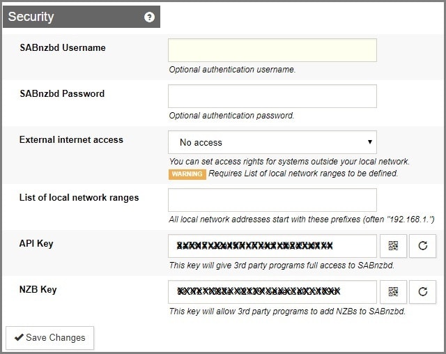 sabnzbd api key